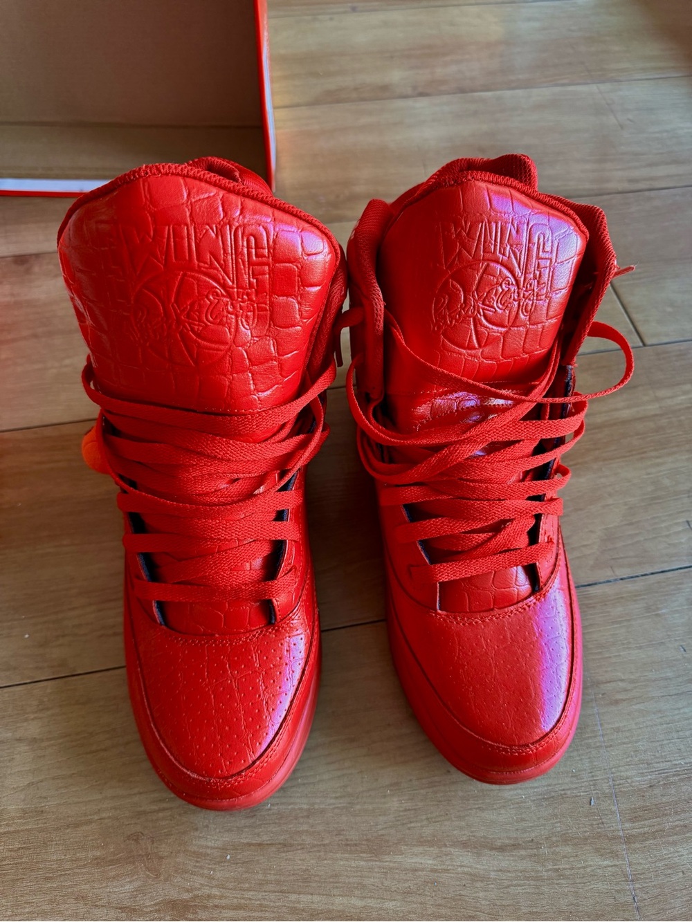 Patrick Ewing Red High-Top Men's Sneakers - Picture 9 of 9